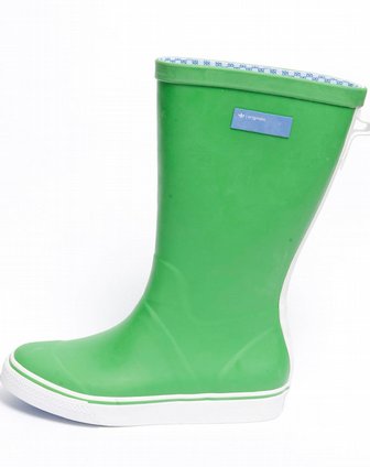 女子绿色雨靴