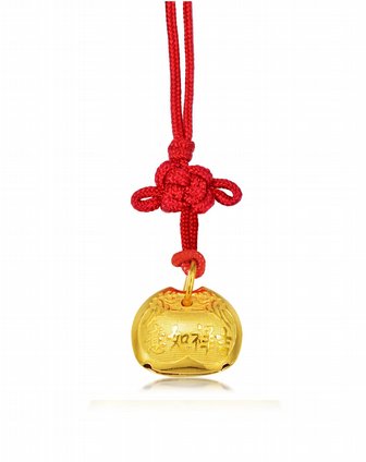 足金吉祥木鱼吊坠 4.3克