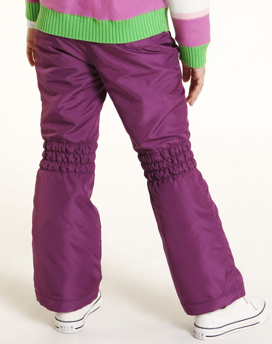 女童葡萄紫棉裤