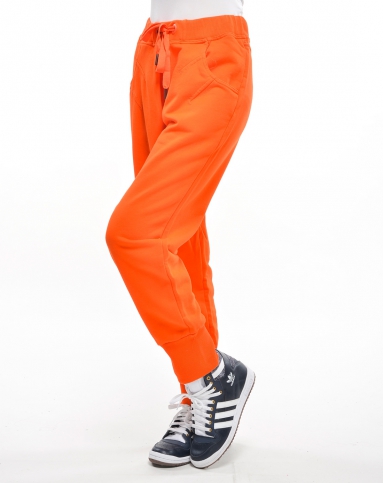 女子橙色stella长裤