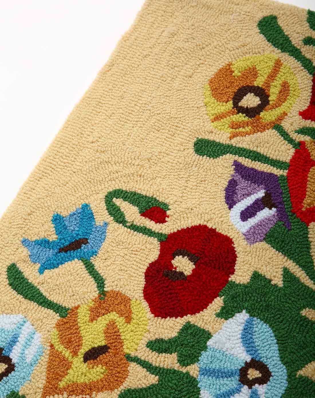 > 超大柔软手工编织居家地毯85*45cm