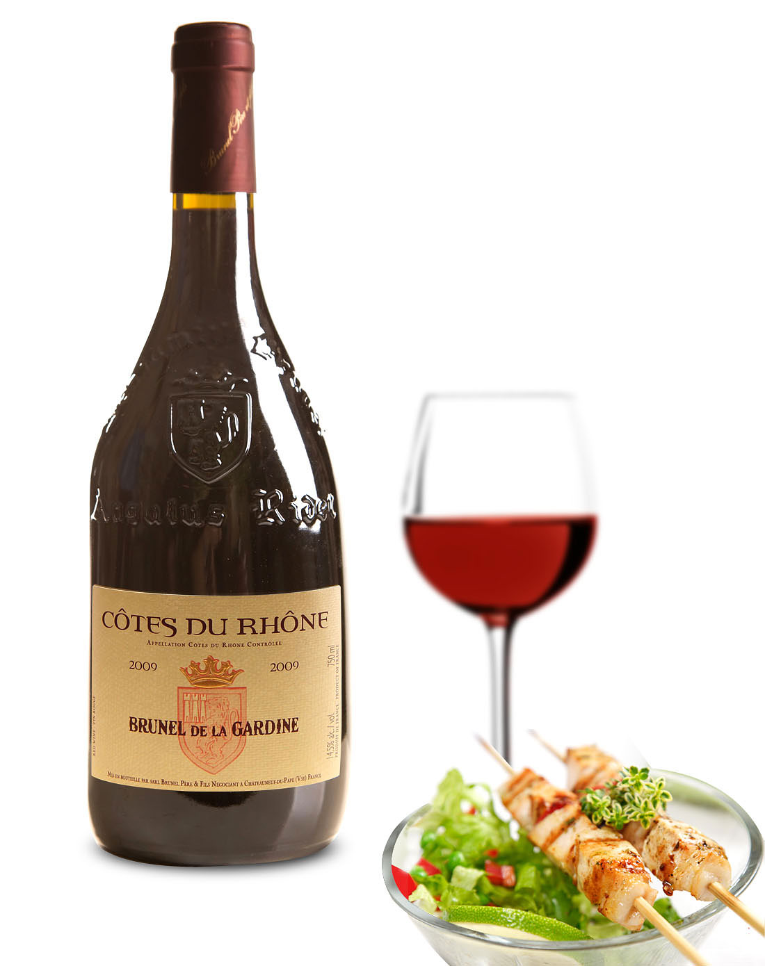 科罗恩干红葡萄酒 brunel de la gardine cotes du rhone