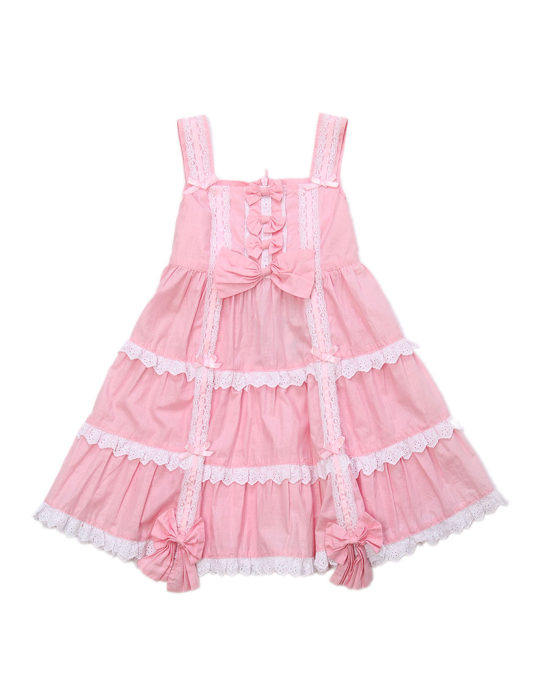 女童粉色连衣裙
