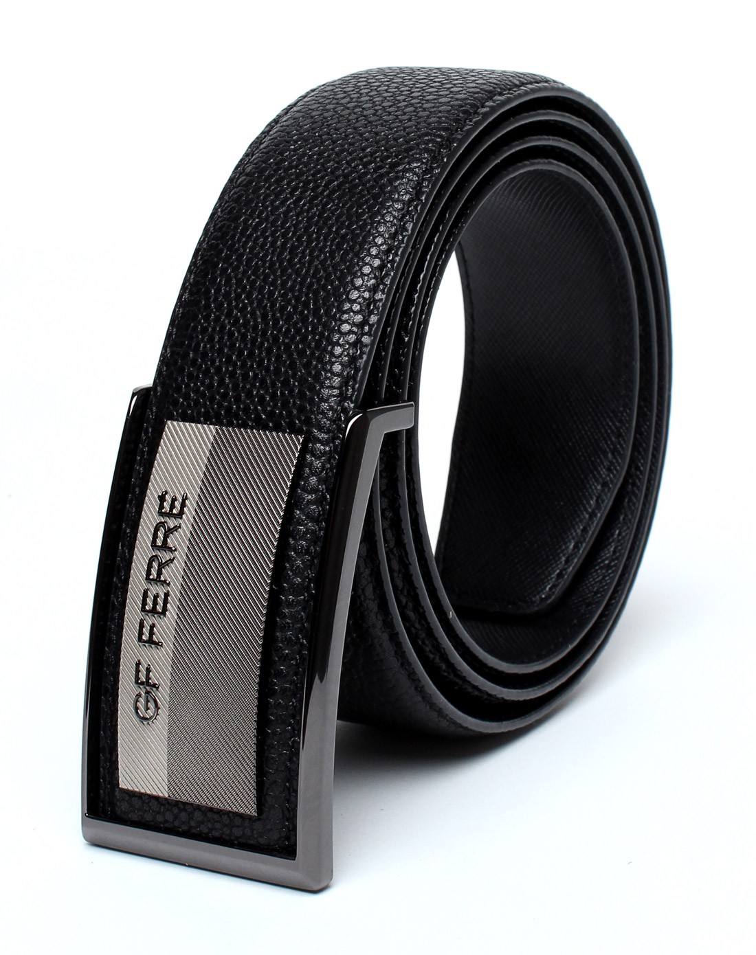 gf ferre男款黑色牛皮皮带fd290009-0707158_唯品会