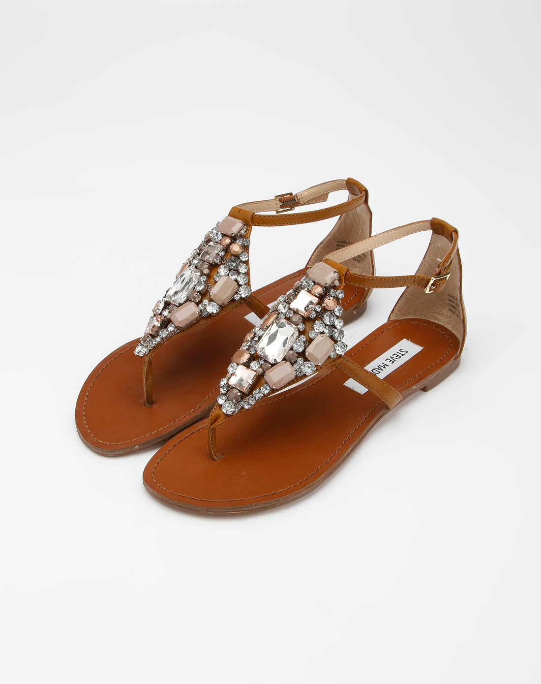 steve madden,steve vai steve madden女鞋专场-咖啡色时尚烫钻凉鞋