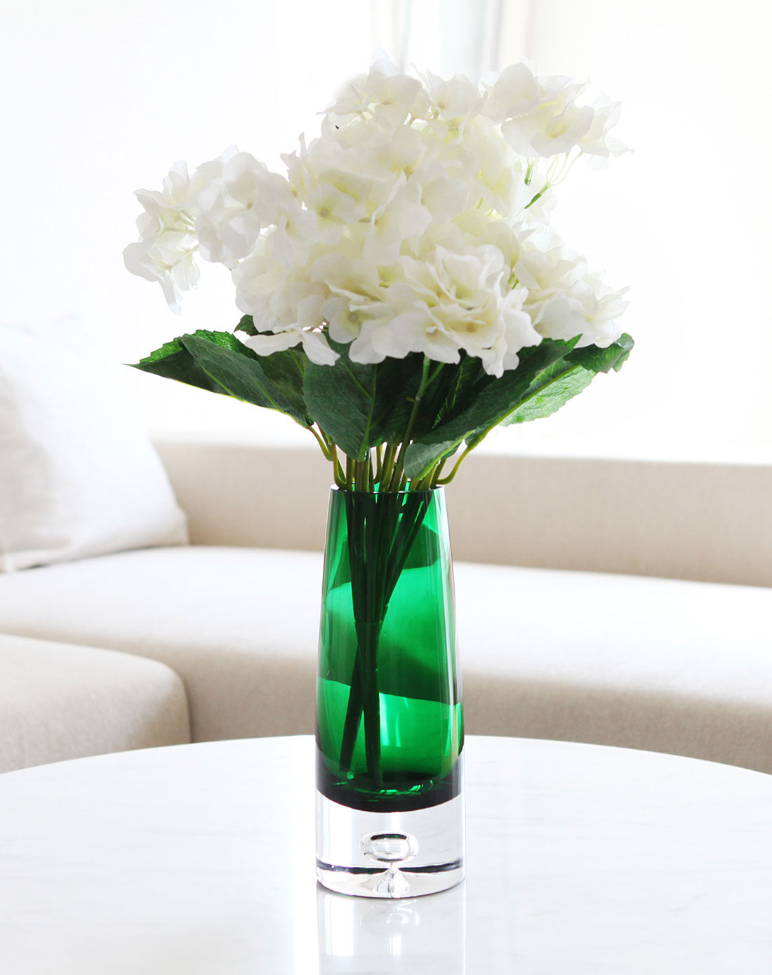 伊芙琳无铅水晶玻璃花瓶-经典绿