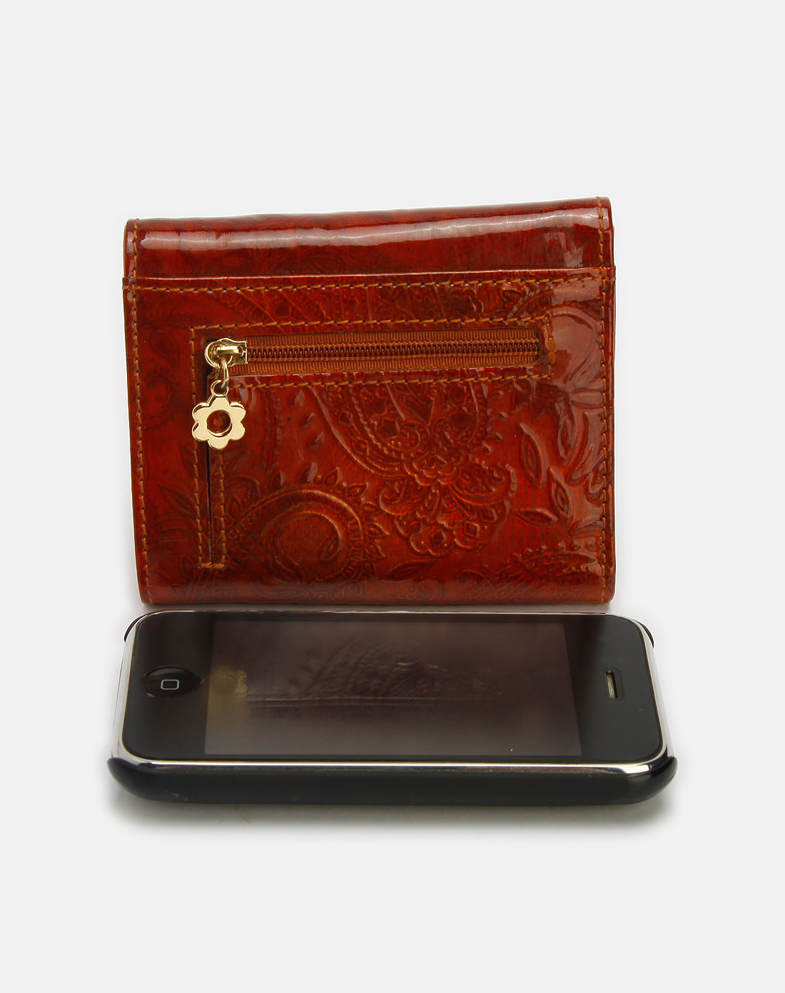 稻草人Mexican-暗红色三折钱包AL030884L-06