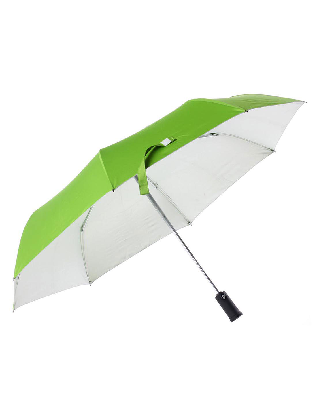 绿色带电筒折叠自动伞