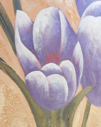 郁金香-纯手绘油画三联画
