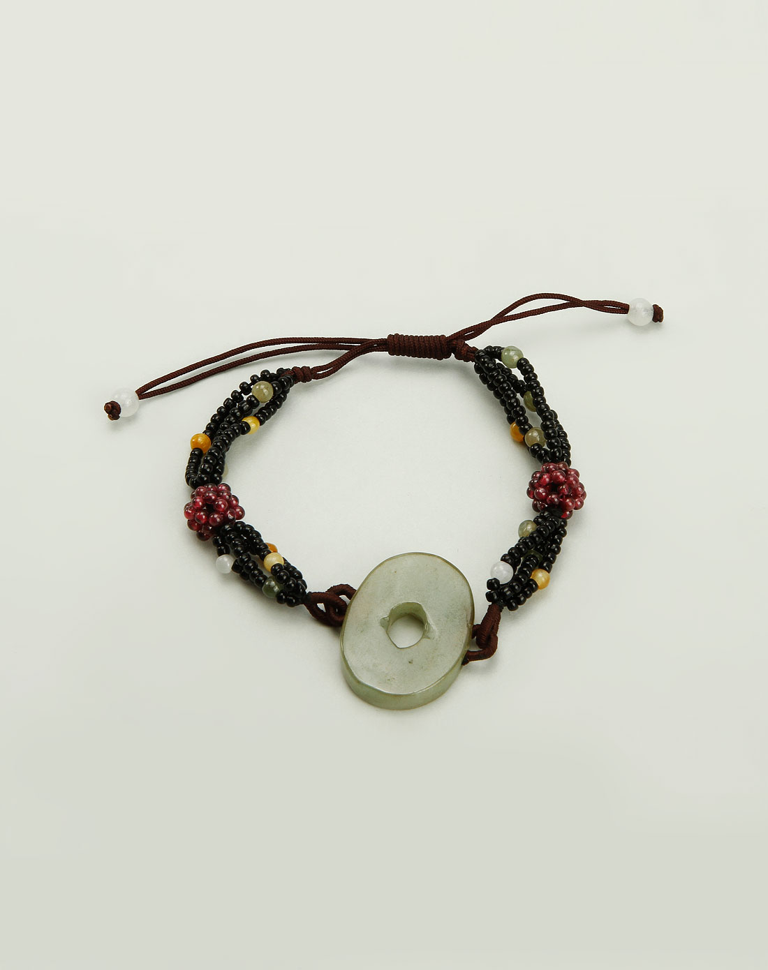 艾多丽idllis黑\/绿色平安扣手链1897013b