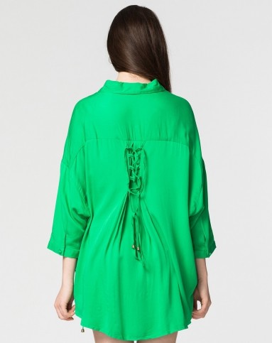 女款深绿色家居服套装