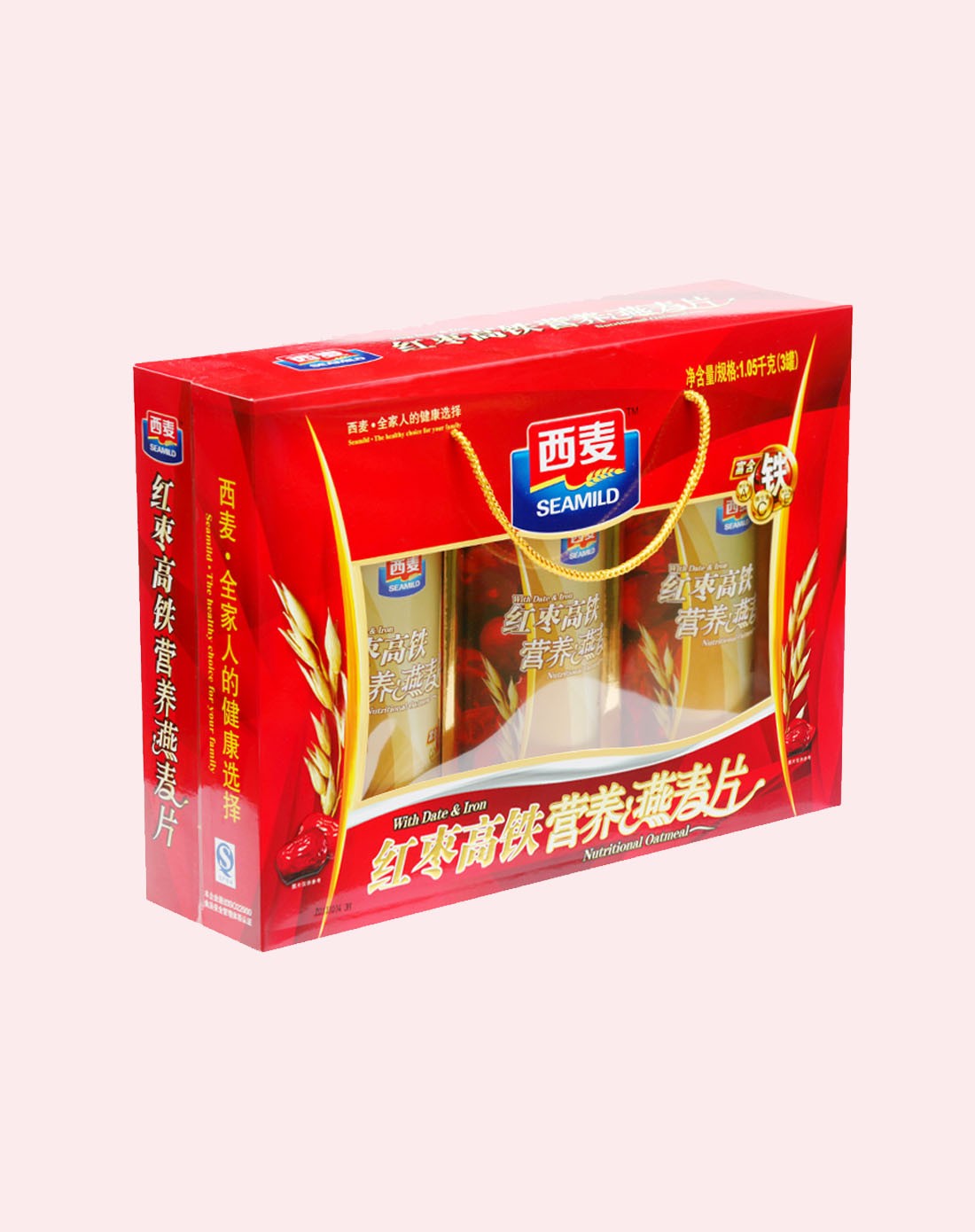 西麦b红枣高铁营养燕麦片全家营养礼盒1050g 特卖价