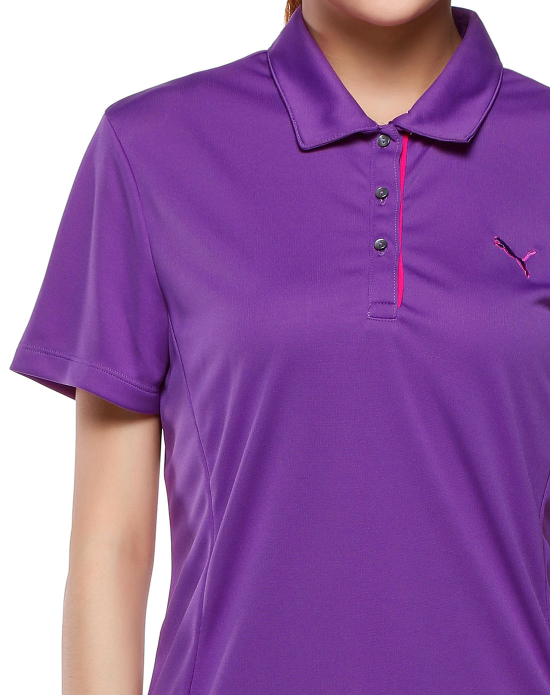 透气速干 女款紫色短袖翻领t恤 高尔夫系列
