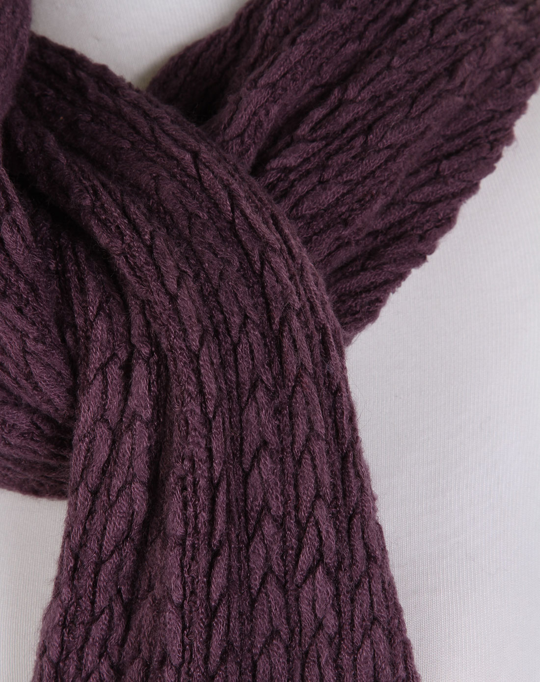 紫色麦穗围巾