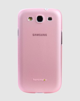 三星galaxy s3 i9300 粉红色磨砂透明手机后壳