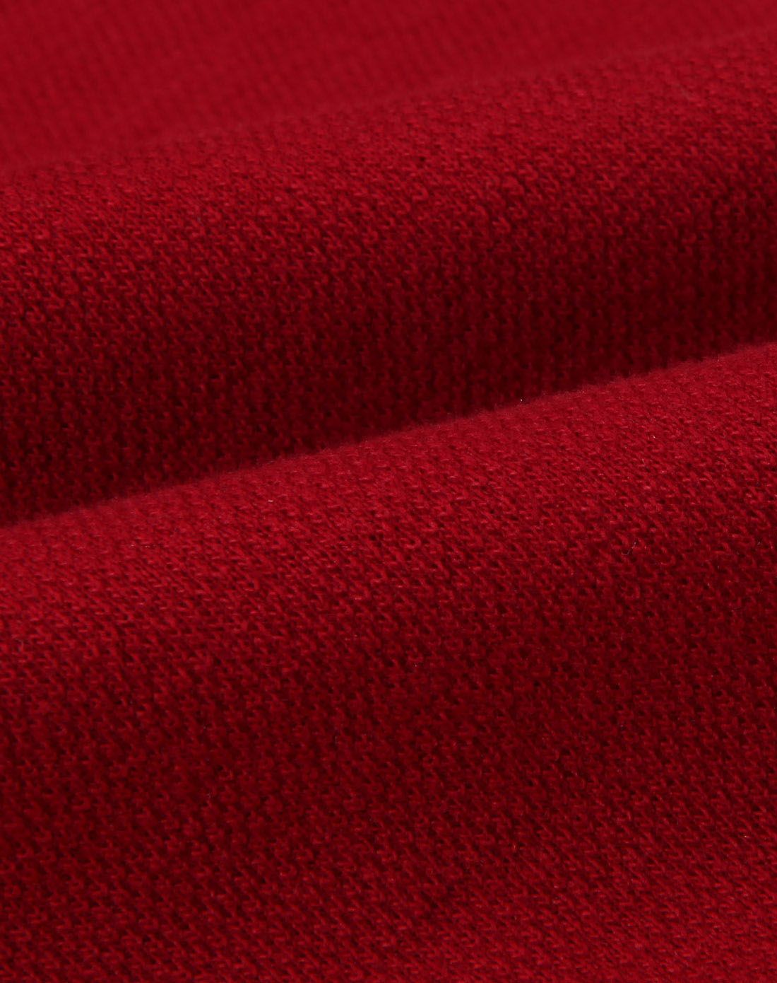 藏红色时尚修身七彩全棉长袖t恤
