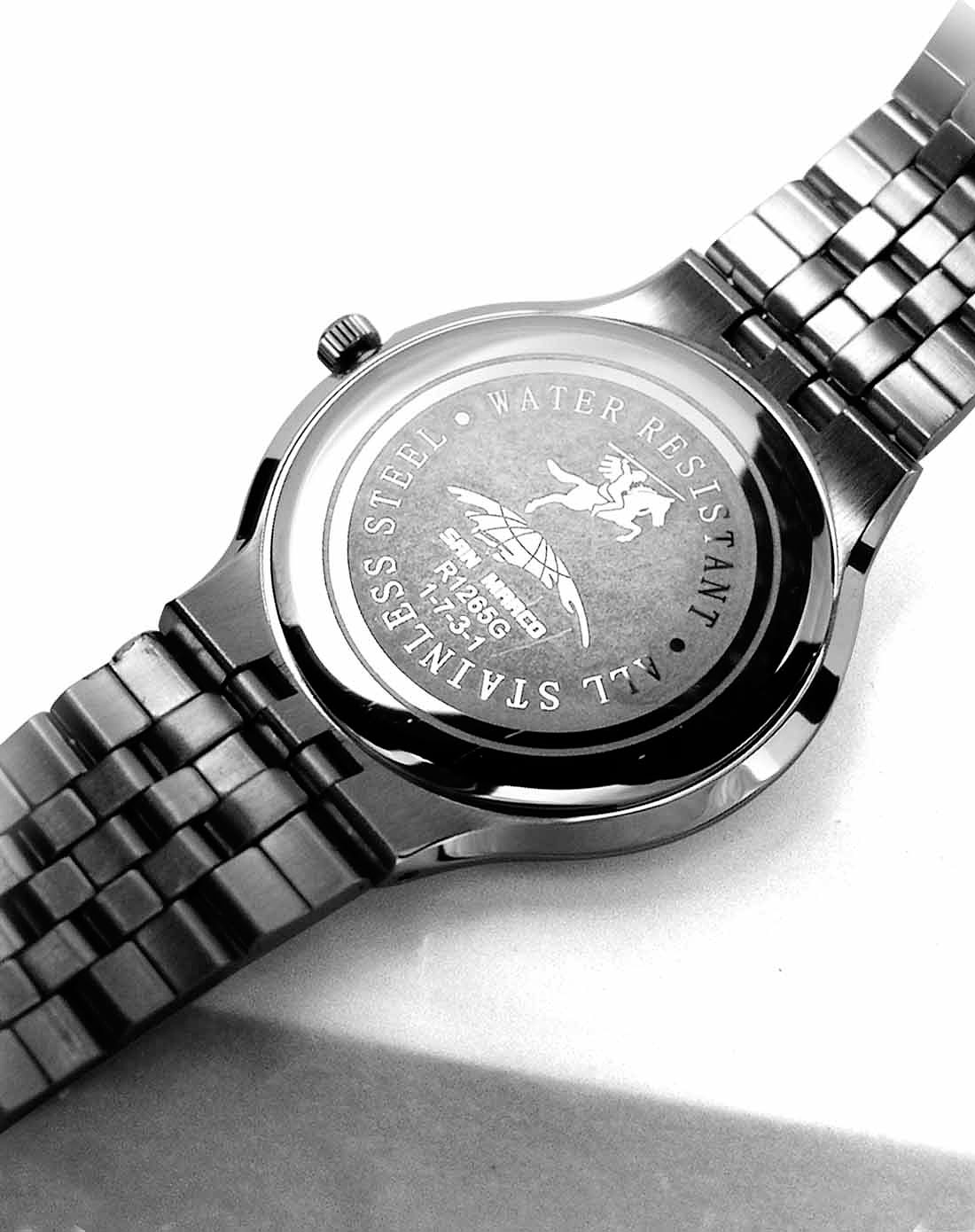 圣马可s.marco手表专场-钢色黑盘超薄间钨钢石英男表