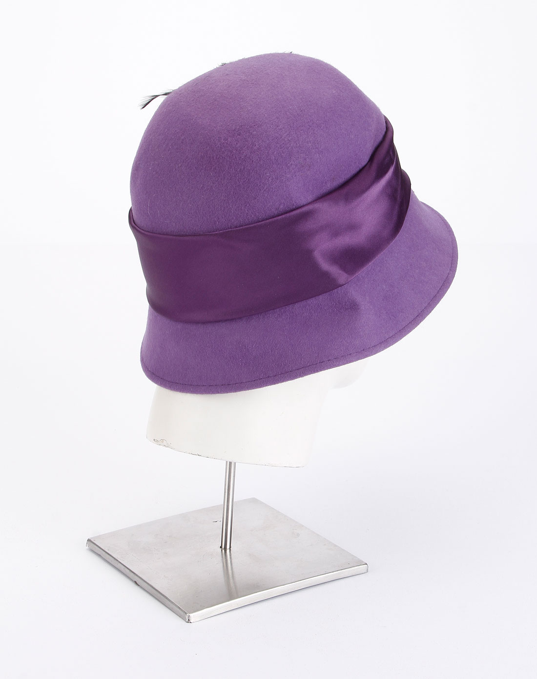 紫色时尚100%羊毛礼帽