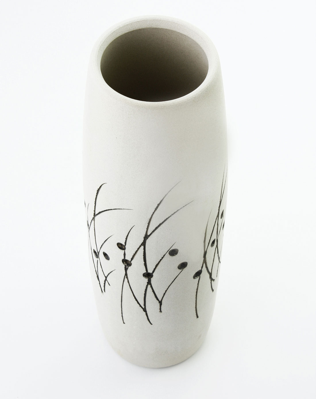 陶艺手绘花瓶-直筒形