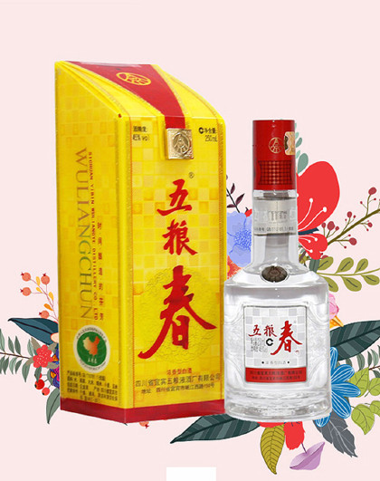 五粮春第一代45度250mL*6瓶 浓香型纯粮白酒酒水