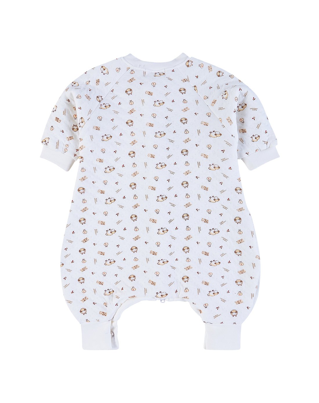 amibear婴童米白保暖空气层雪花小木马分腿式