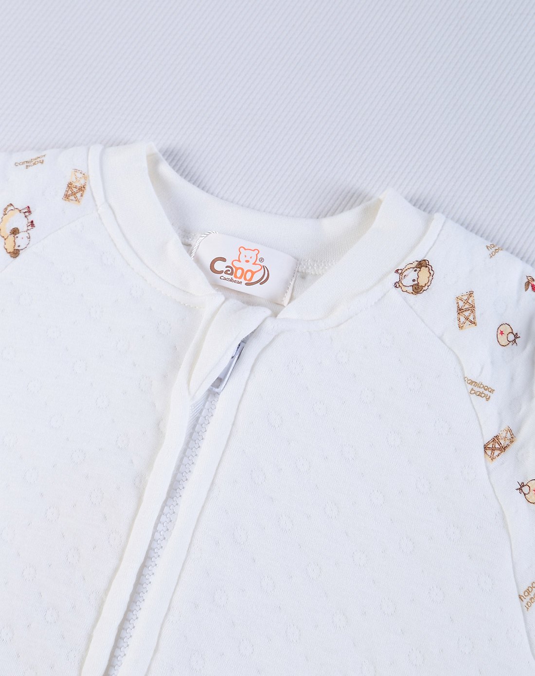 amibear婴童米白保暖空气层雪花小木马分腿式