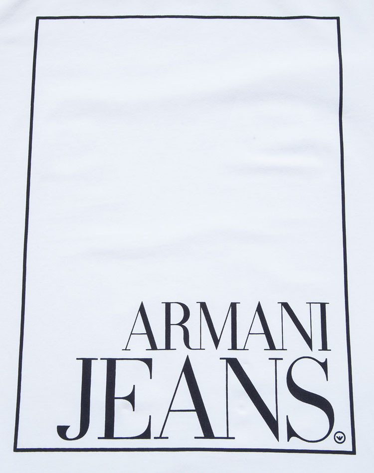 armani jeans logo方框印花短袖t恤  款式: 套头 品牌名称: armani
