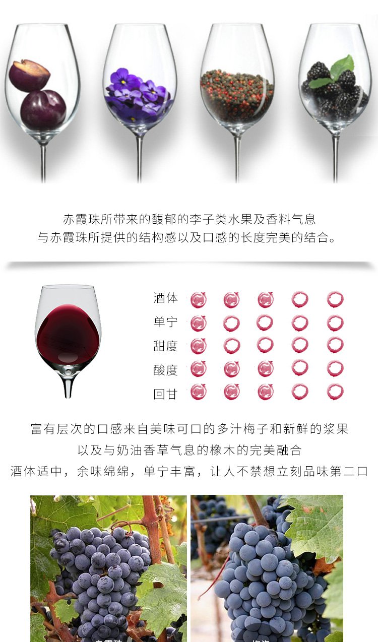 富邑集团纷赋 红牌赤霞珠梅洛干红葡萄酒 750ml