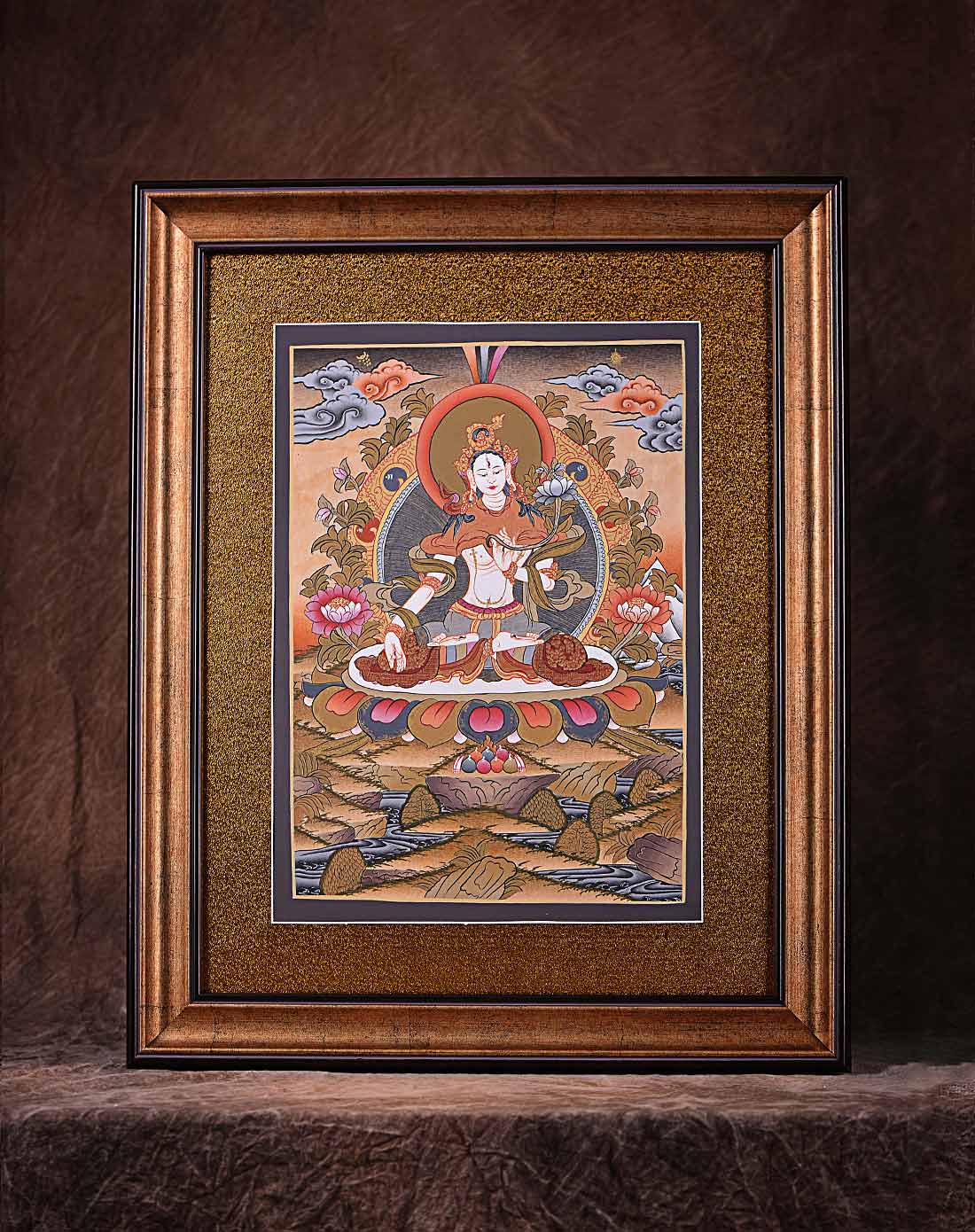 .艺术瑰宝.手工绘制唐卡白度母#91DJY-91DI_唯