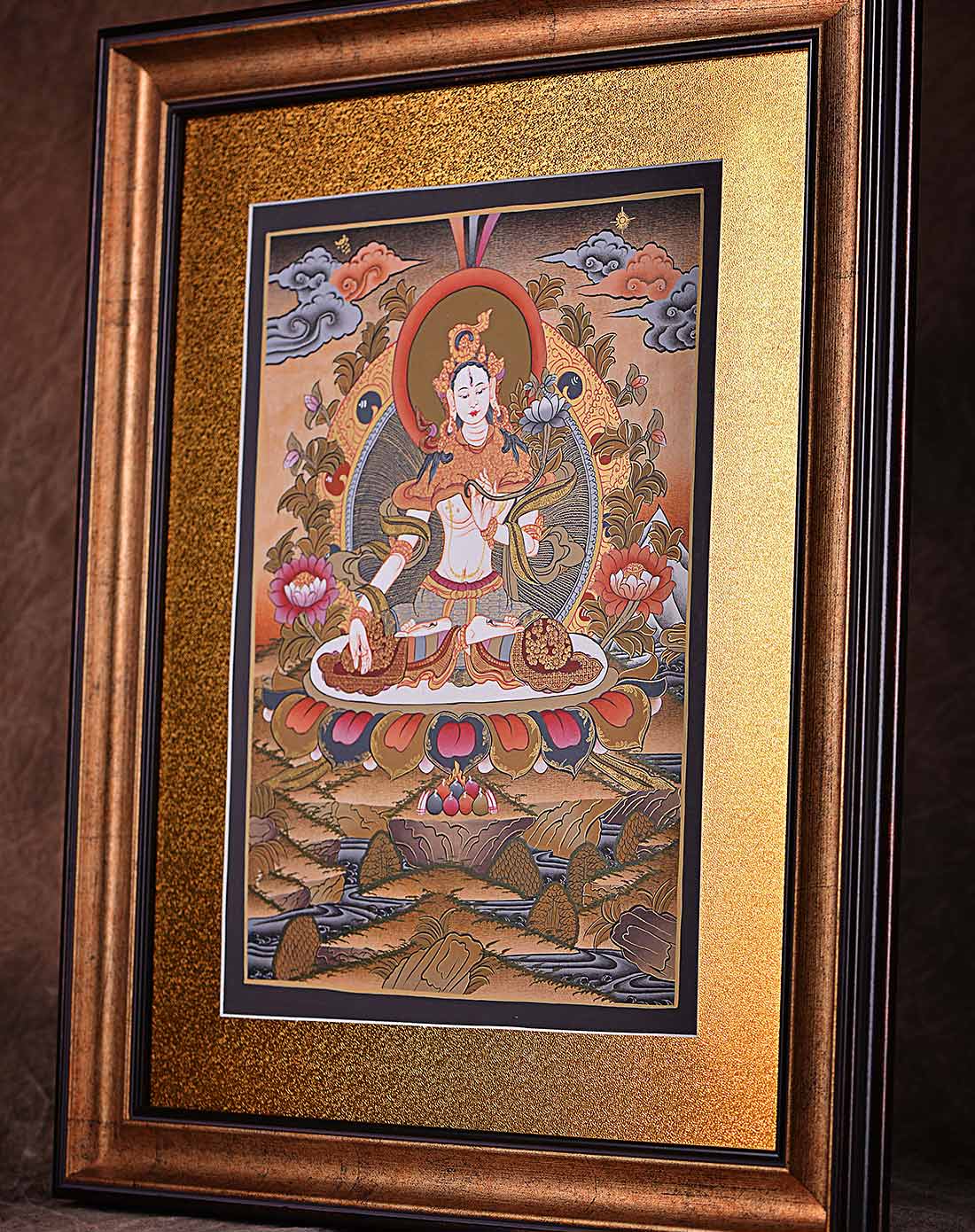 .艺术瑰宝.手工绘制唐卡白度母#91DJY-91DI_唯