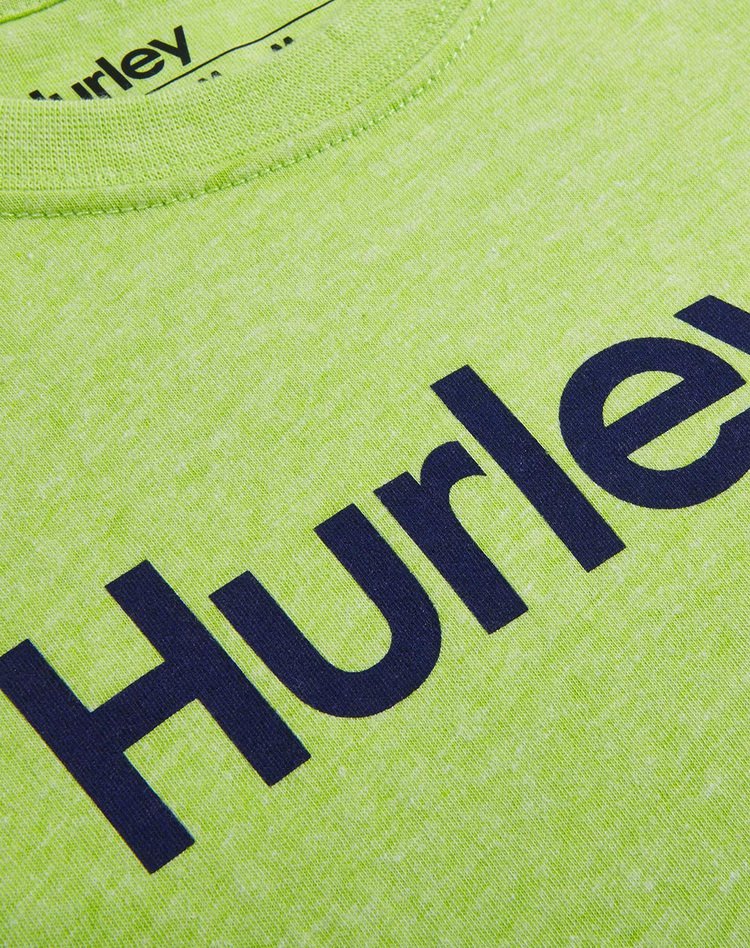 hurley 男童豆绿色短t