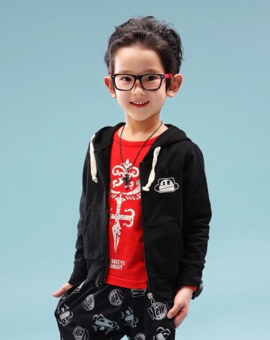 绿盒子GREENBOX男女童装男童<em>黑色外套MC</em>