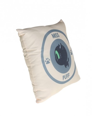 萌萌动漫数码兵团泡芙小姐抱枕-猫咪款米色四