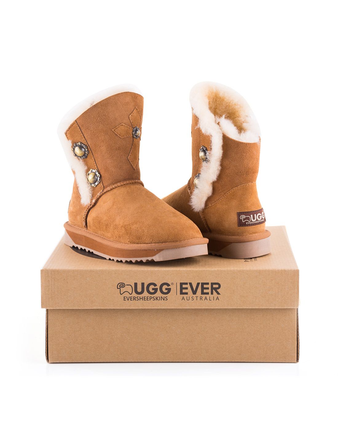 ugg eversheepskins ever mary 玛丽栗色时尚中筒雪地靴