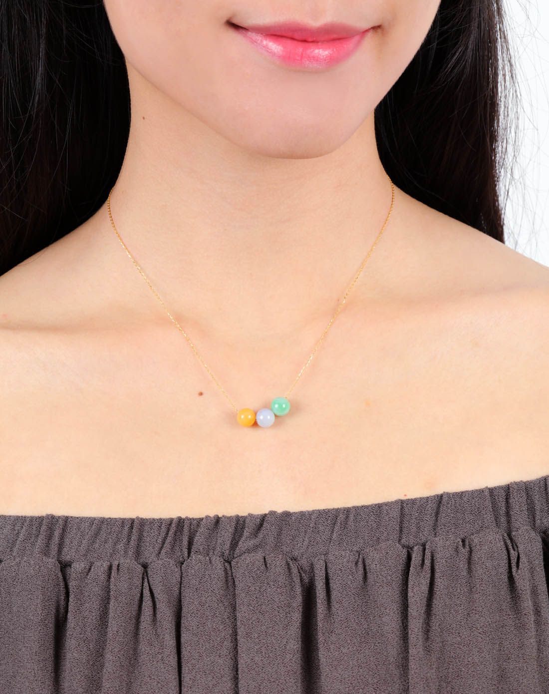 金万年KIMANI玉器专场18K金三生有幸翡翠锁