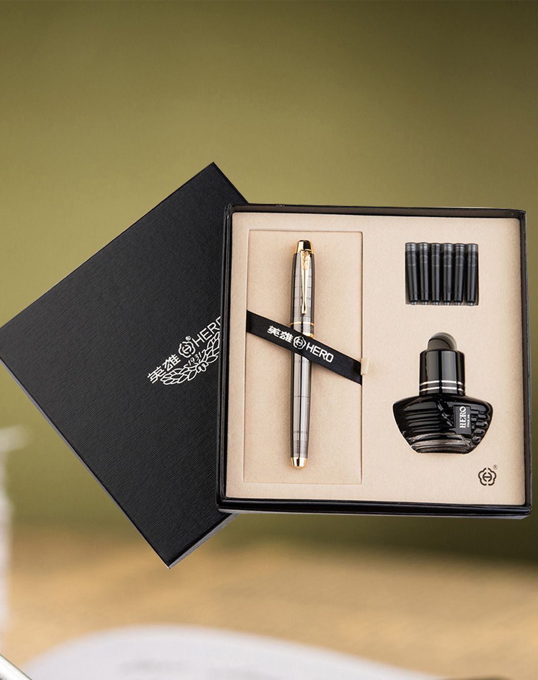 英雄HERO钢笔专场HERO 953枪灰色钢笔墨水