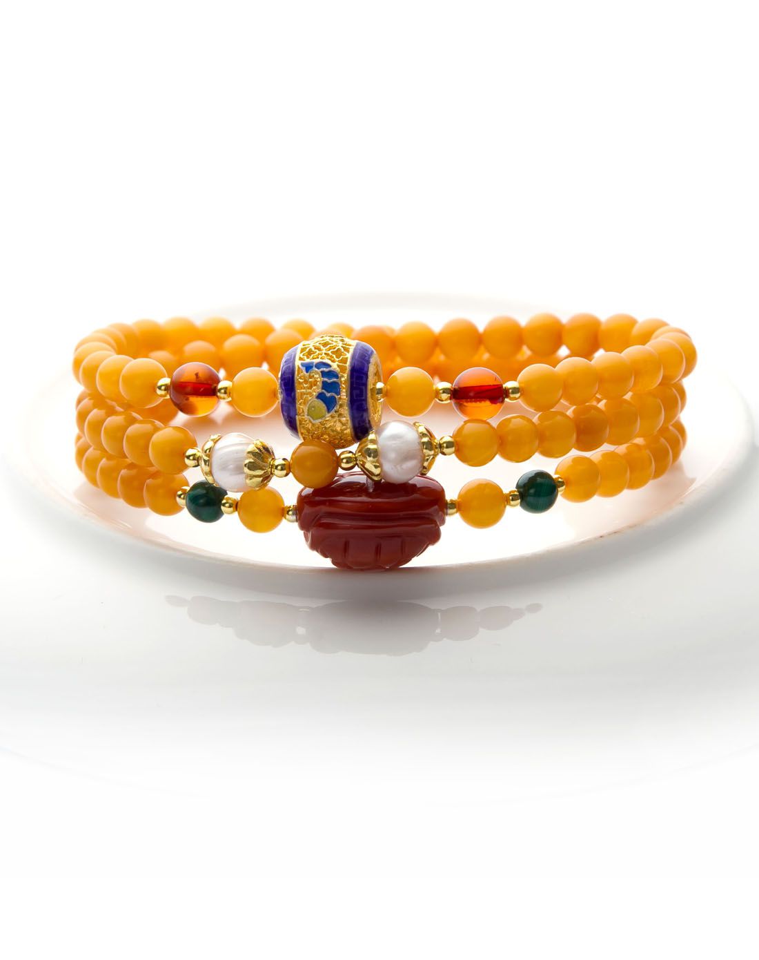 一念七宝琥珀一念七宝 画堂春 天然琥珀手链(附