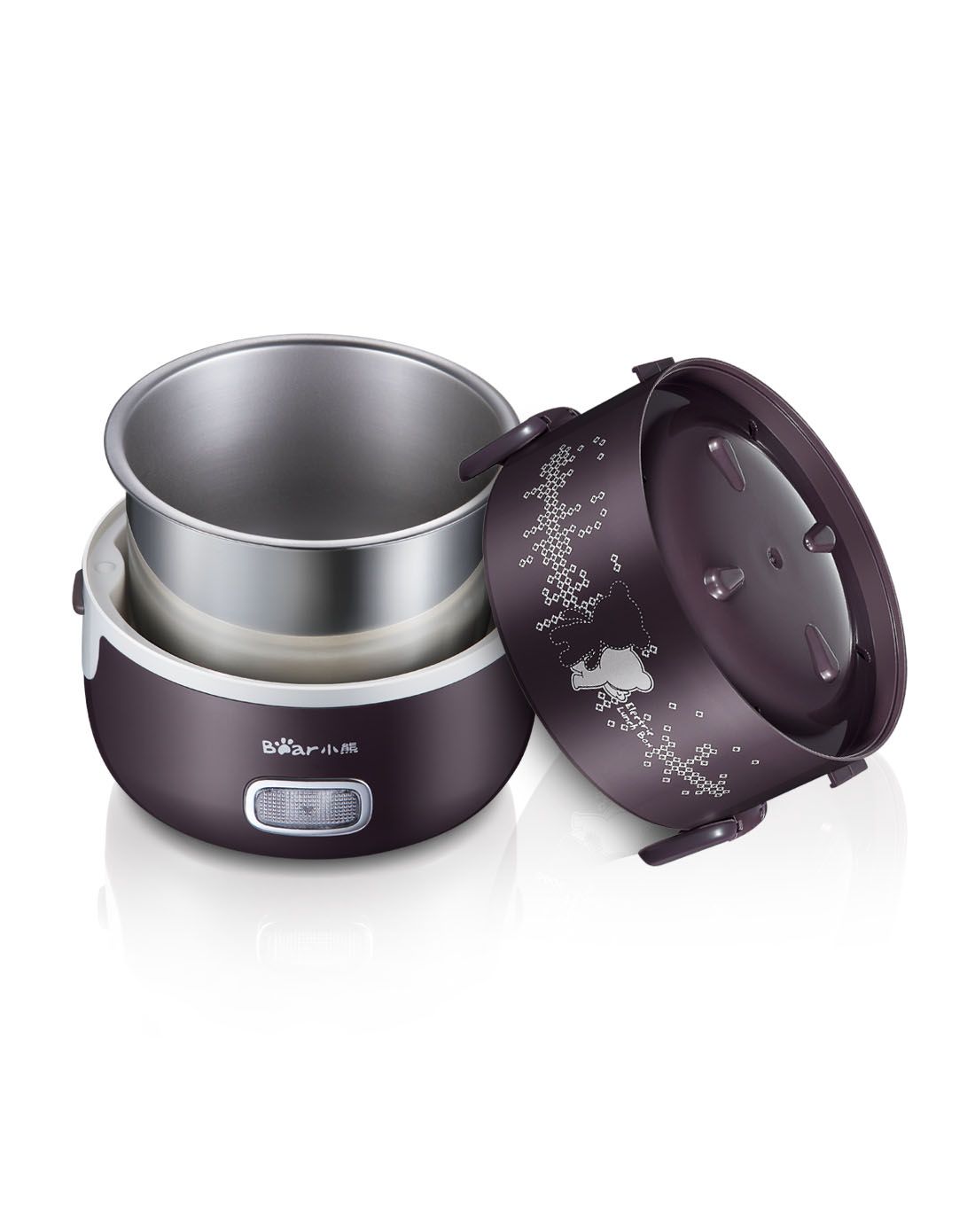 小熊电器专场2L双层电热饭盒,抽真空密封保鲜