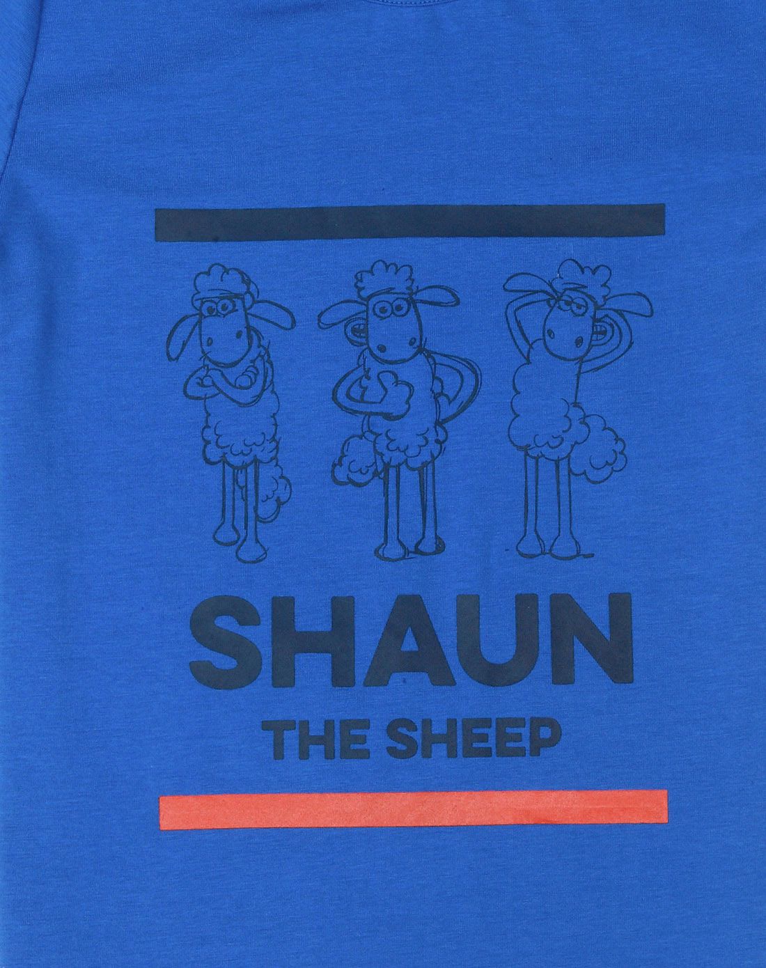 小羊肖恩shaun the sheep 男女童装男童蓝色三只小羊短袖2t6112315