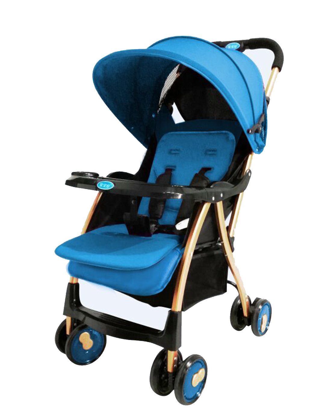 宝宝好婴儿推车专场直发货宝宝好轻便折叠婴儿推车可坐可躺便携儿童伞车宝宝手推车蓝色A1-262_唯品会