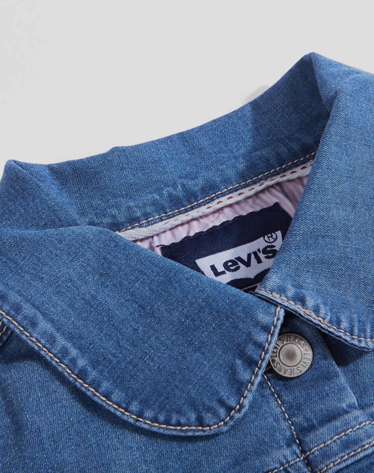 levis 女童靛蓝色牛仔外套