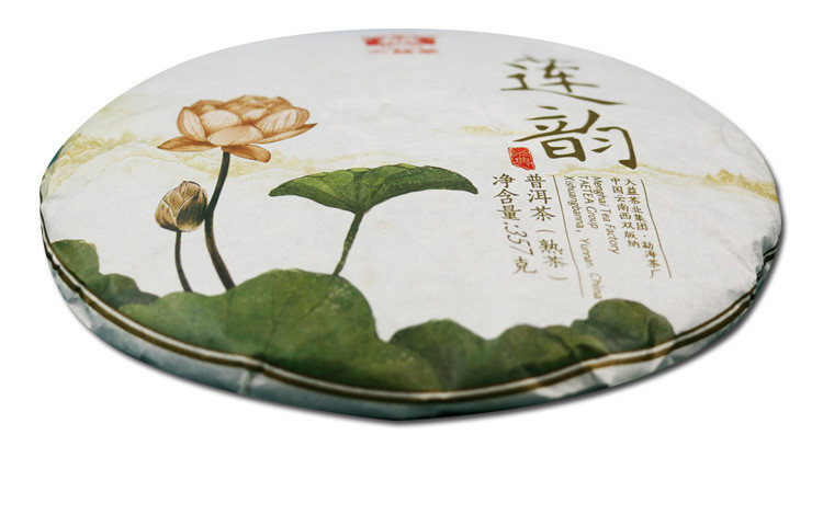 茶叶普洱熟茶2016年莲韵 莲韵357g饼