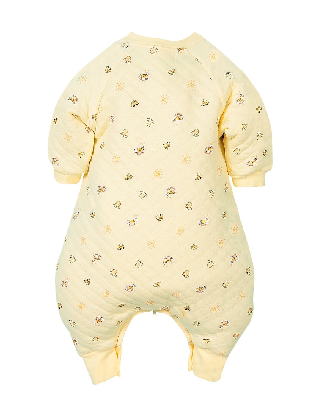 amibear婴童旦黄保暖空气层雪花小木马分腿式