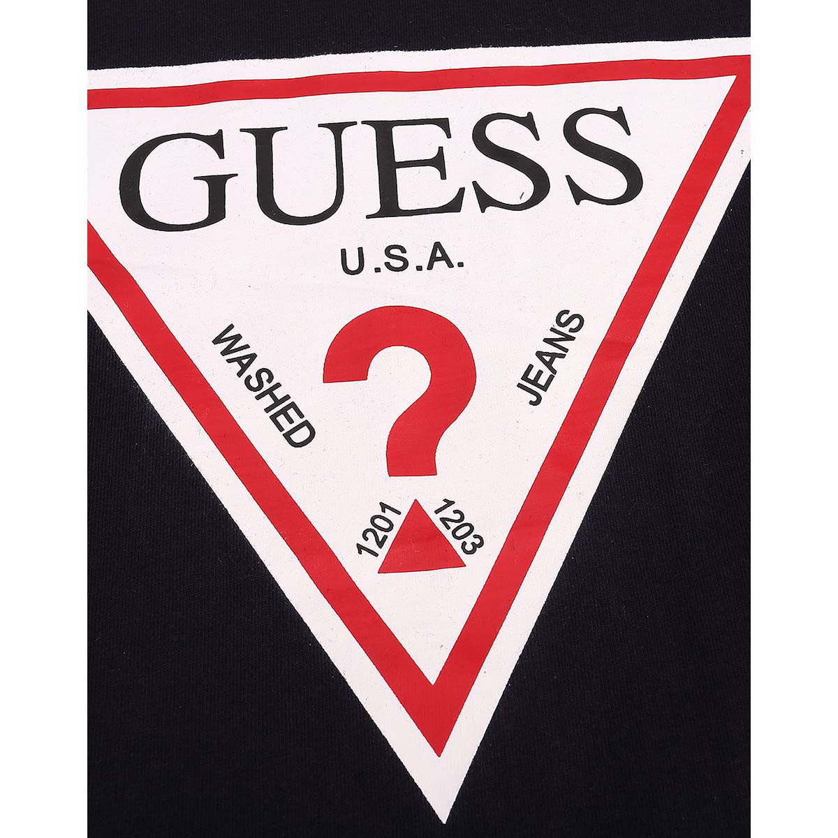 guess 17男士经典倒三角logo纯棉短袖t恤