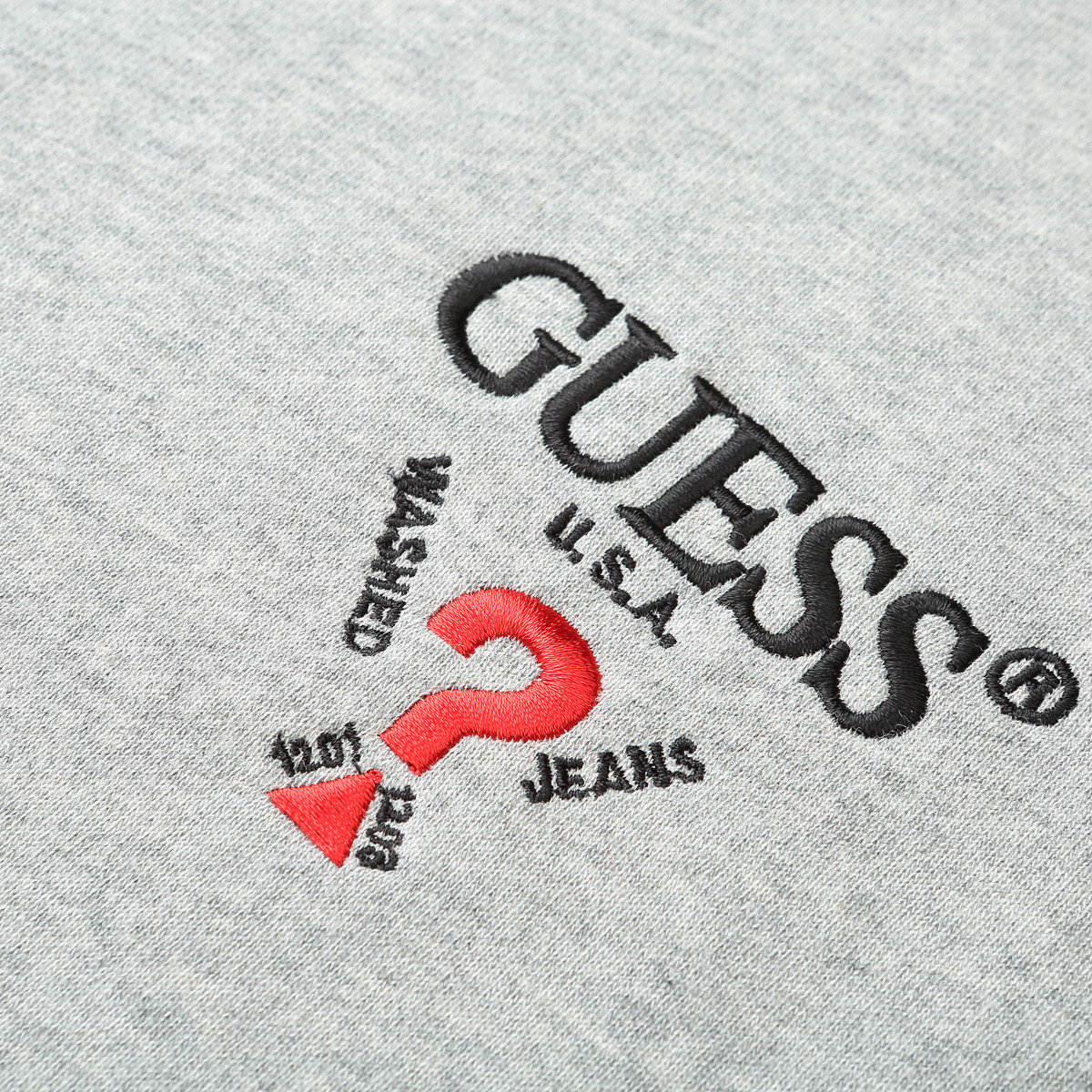 guess 情侣款2019春男士纯色字母logo连帽套头卫衣