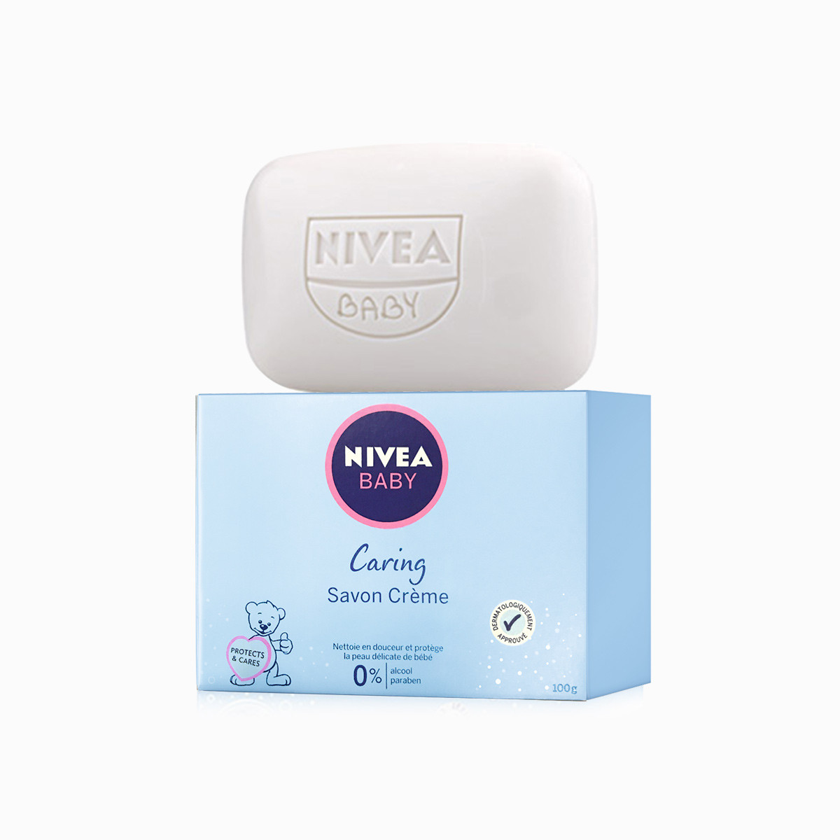 nivea妮维雅柔和呵护婴儿香皂宝宝沐浴皂新生儿肥皂100g