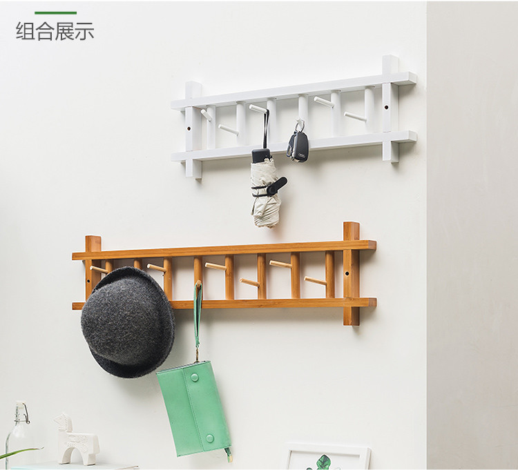 壁挂衣帽架墙上卧室挂钩门后挂衣架收纳整理置物架衣服架子