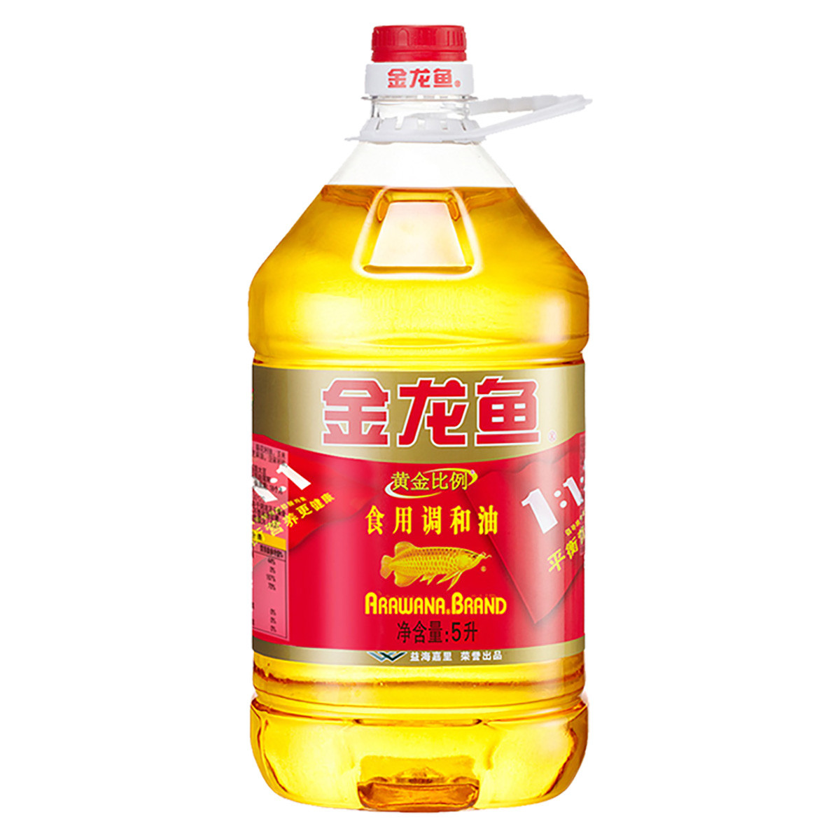 金龙鱼黄金比例1:1:1食用植物调和油1.8l/5l/10.8l/20l食用油家用