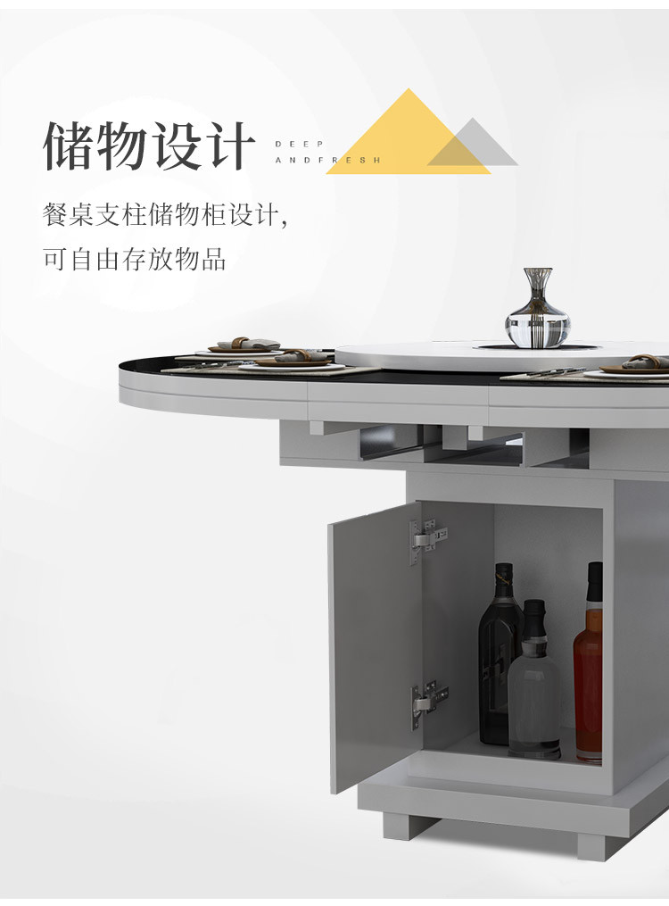 北欧可伸缩折叠餐桌椅组合小户型家用餐厅实木家具多功能变形餐桌