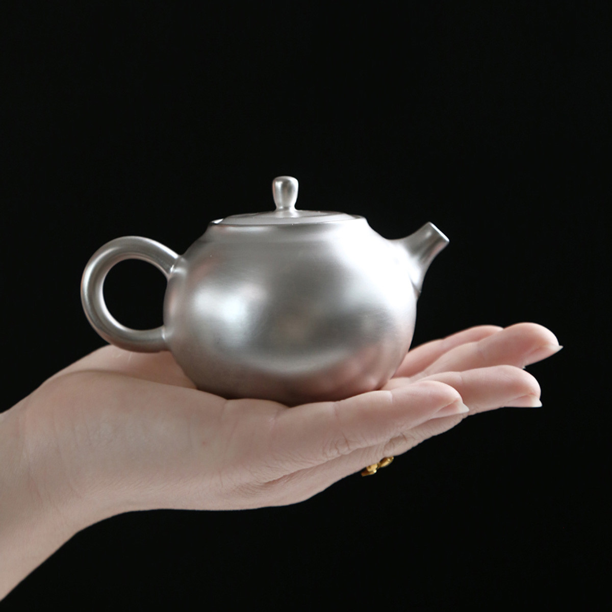 泡茶小银壶 手工鎏银茶壶银999陶瓷茶具功夫茶壶西施壶小茶壶银壶